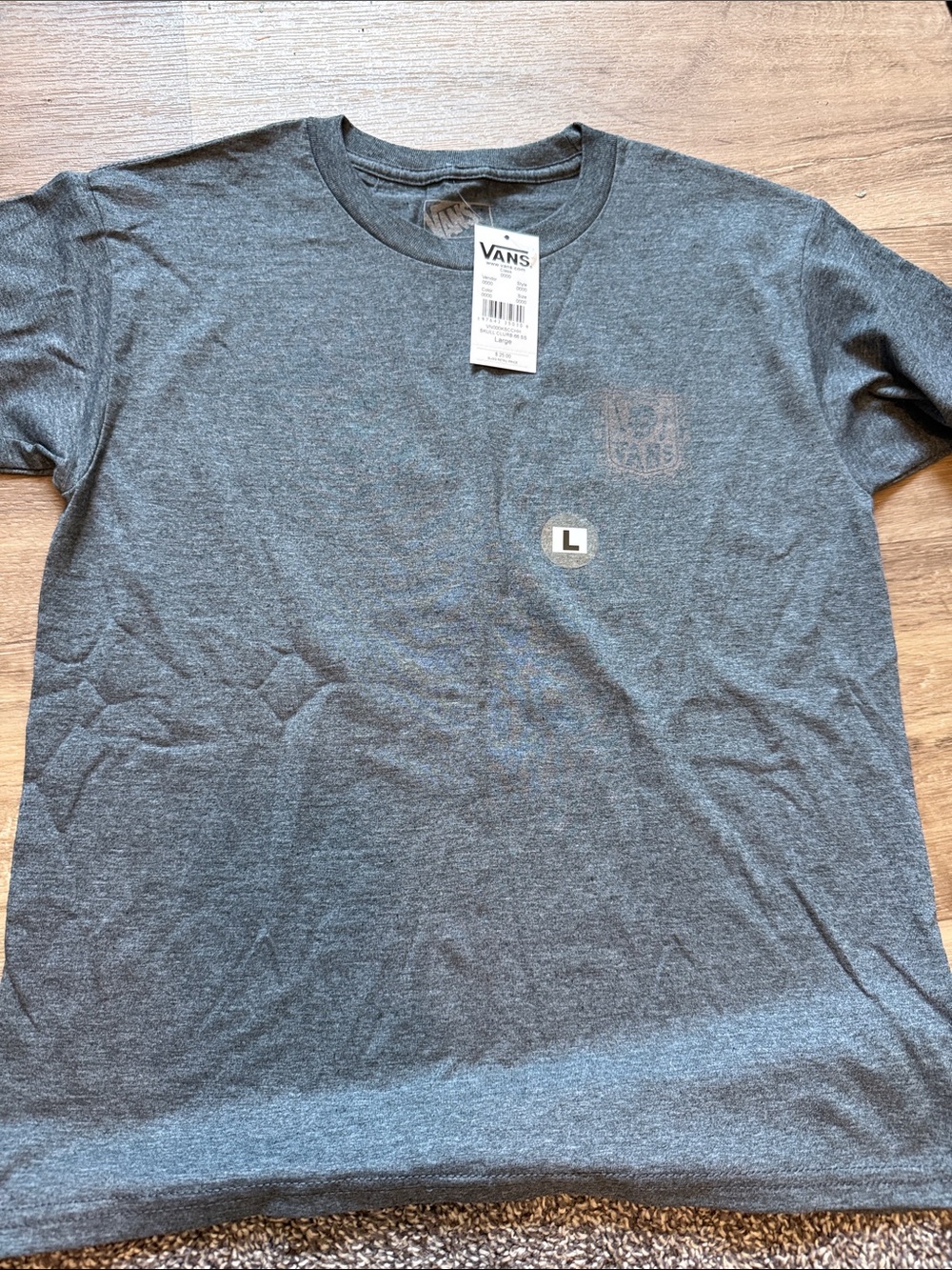 Vans Youth Heather Charcoal Short Sleeve Tee - Gray